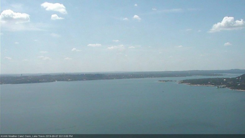 Lake Travis webcam, August 7, 2019 2:15 PM CT