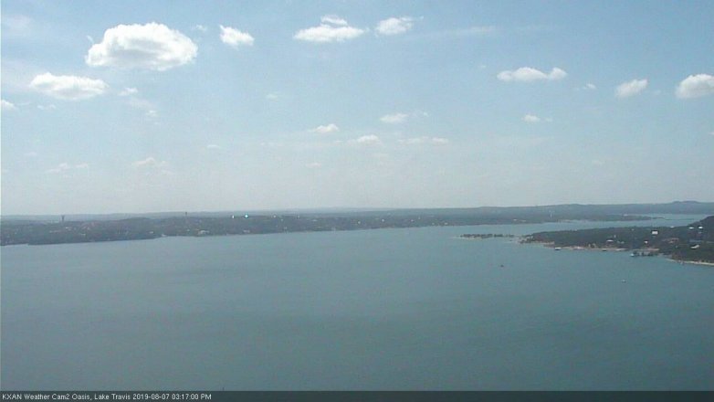 Lake Travis webcam, August 7, 2019 2:20 PM CT