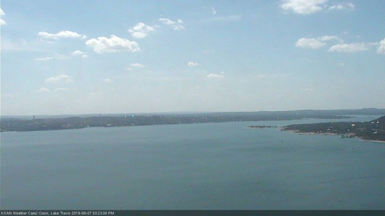 Lake Travis webcam, August 7, 2019 2:25 PM CT
