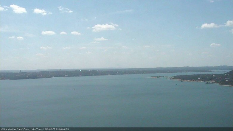 Lake Travis webcam, August 7, 2019 2:30 PM CT