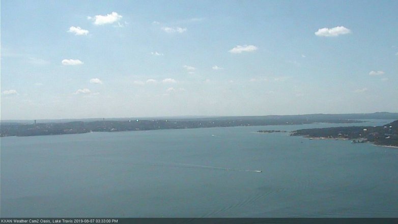 Lake Travis webcam, August 7, 2019 2:35 PM CT