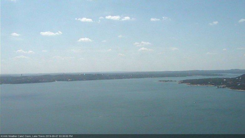 Lake Travis webcam, August 7, 2019 2:40 PM CT