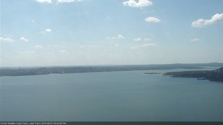 Lake Travis webcam, August 7, 2019 2:45 PM CT