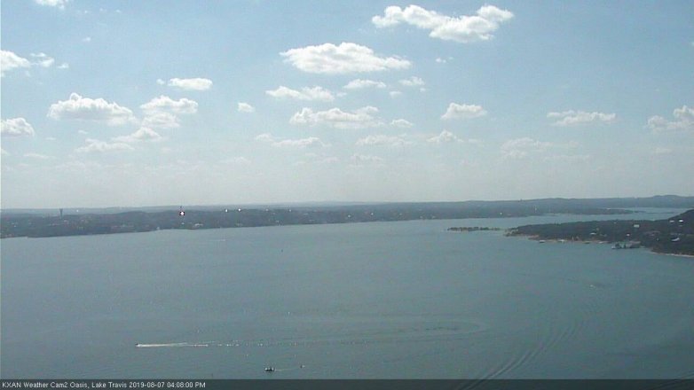 Lake Travis webcam, August 7, 2019 3:10 PM CT
