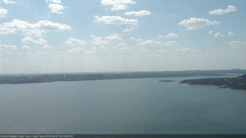 Lake Travis webcam, August 7, 2019 3:20 PM CT