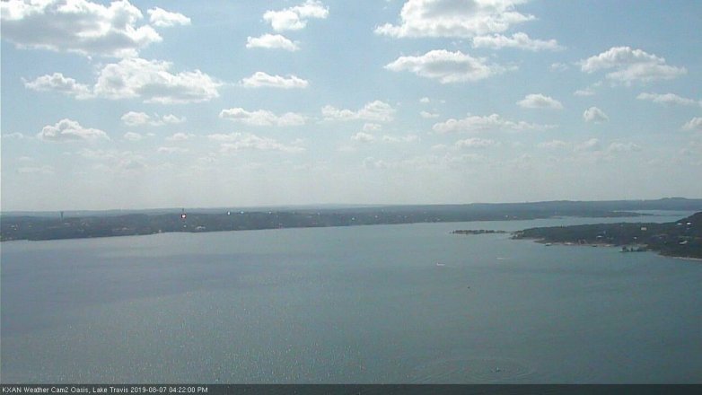 Lake Travis webcam, August 7, 2019 3:25 PM CT