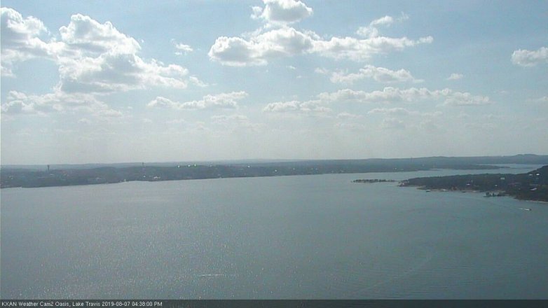 Lake Travis webcam, August 7, 2019 3:40 PM CT
