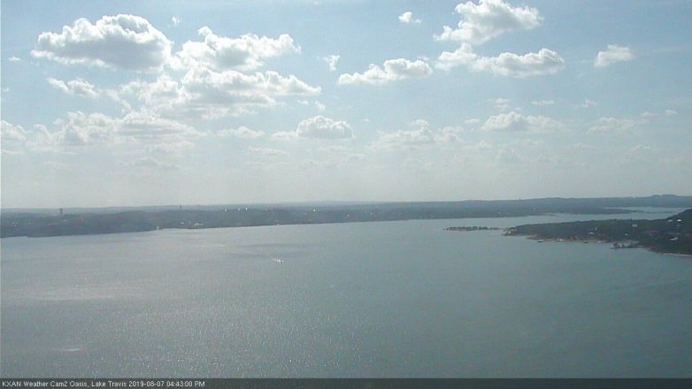 Lake Travis webcam, August 7, 2019 3:45 PM CT