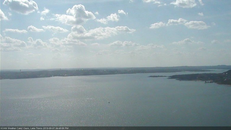 Lake Travis webcam, August 7, 2019 3:50 PM CT