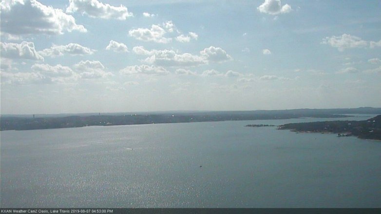 Lake Travis webcam, August 7, 2019 3:55 PM CT