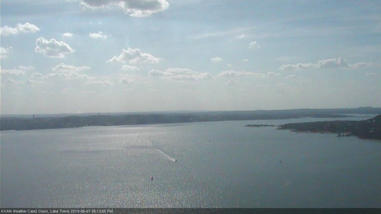 Lake Travis webcam, August 7, 2019 4:15 PM CT