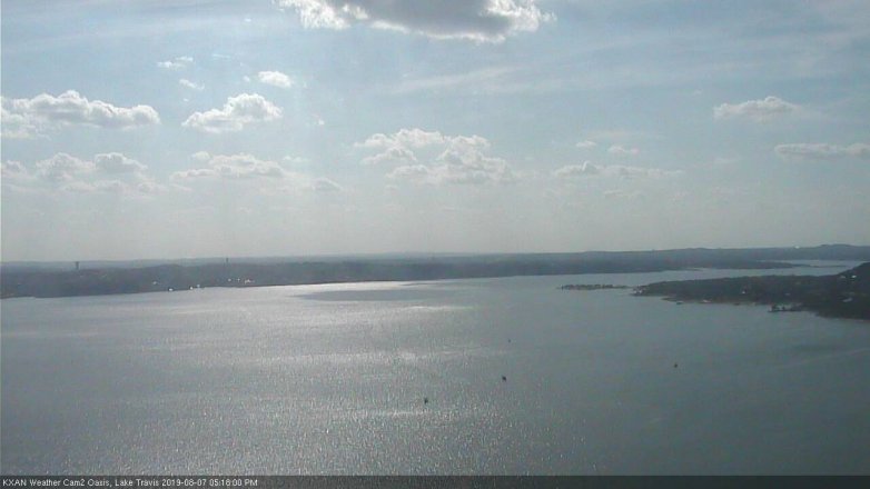 Lake Travis webcam, August 7, 2019 4:20 PM CT