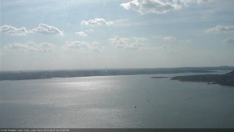 Lake Travis webcam, August 7, 2019 4:25 PM CT