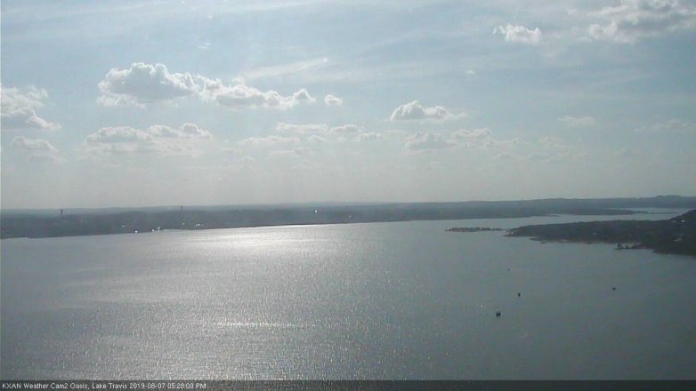 Lake Travis webcam, August 7, 2019 4:30 PM CT