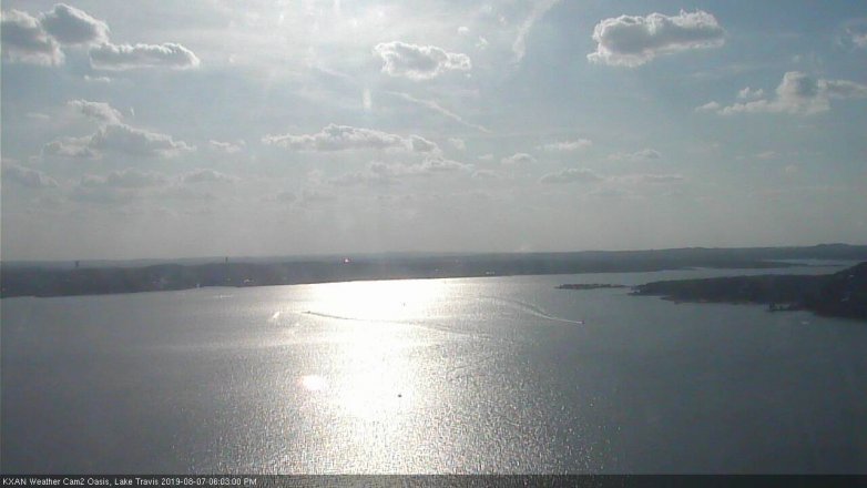 Lake Travis webcam, August 7, 2019 5:05 PM CT