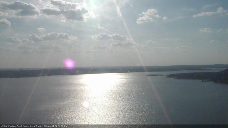 Lake Travis webcam, August 7, 2019 5:10 PM CT
