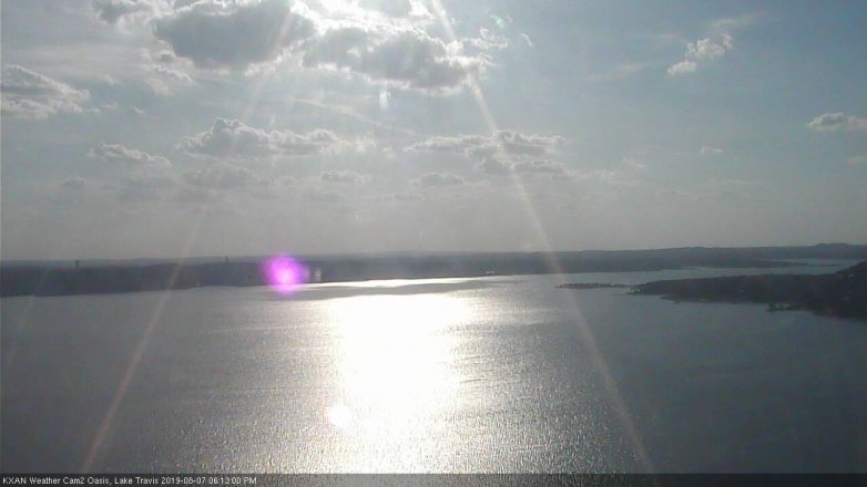 Lake Travis webcam, August 7, 2019 5:15 PM CT
