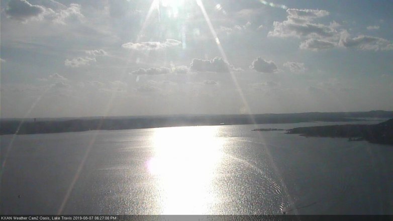 Lake Travis webcam, August 7, 2019 5:30 PM CT