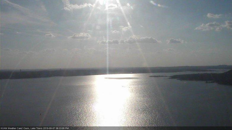 Lake Travis webcam, August 7, 2019 5:35 PM CT