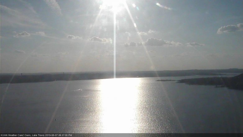 Lake Travis webcam, August 7, 2019 5:40 PM CT