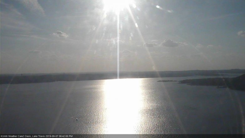 Lake Travis webcam, August 7, 2019 5:45 PM CT