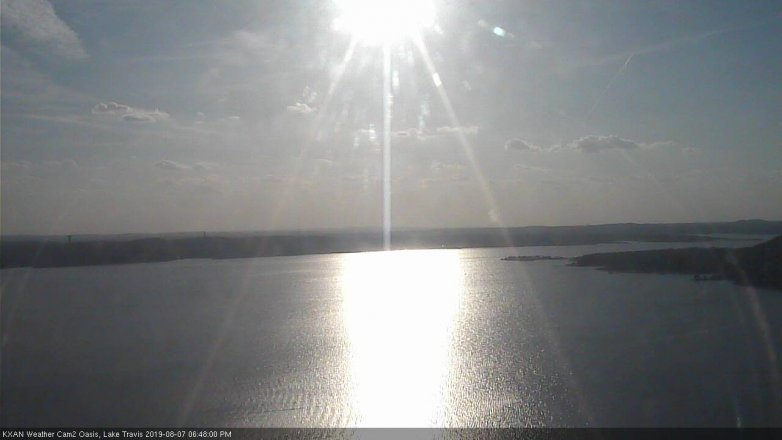 Lake Travis webcam, August 7, 2019 5:50 PM CT