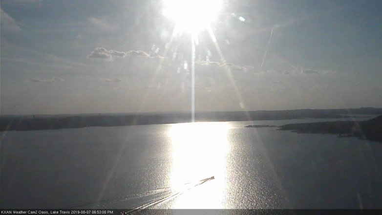 Lake Travis webcam, August 7, 2019 5:55 PM CT