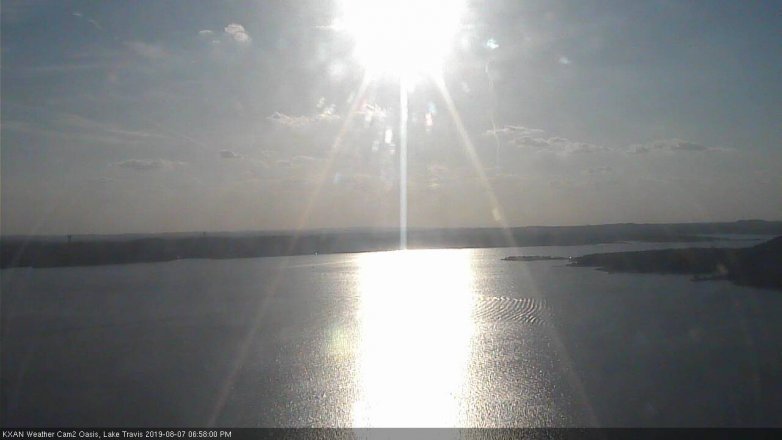 Lake Travis webcam, August 7, 2019 6:00 PM CT