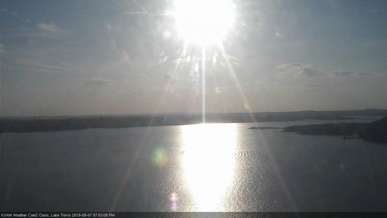 Lake Travis webcam, August 7, 2019 6:05 PM CT