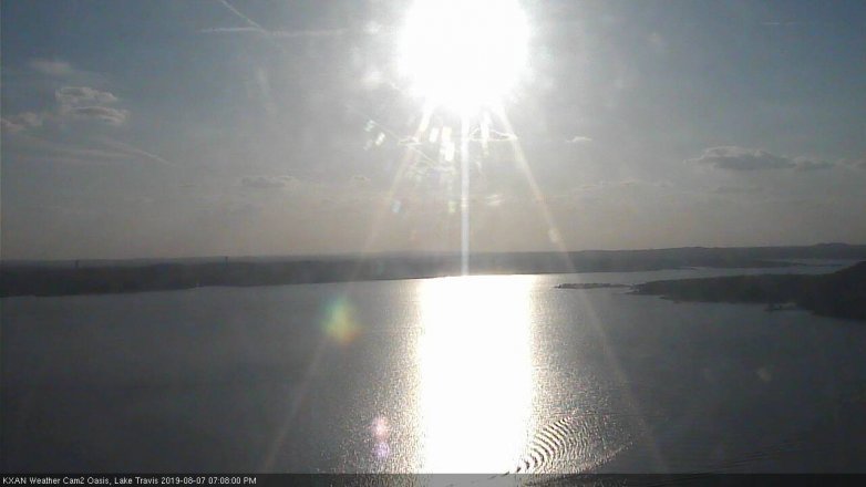 Lake Travis webcam, August 7, 2019 6:10 PM CT