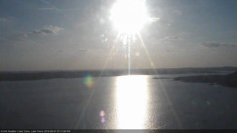 Lake Travis webcam, August 7, 2019 6:15 PM CT