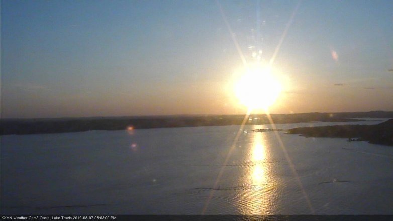 Lake Travis webcam, August 7, 2019 7:05 PM CT