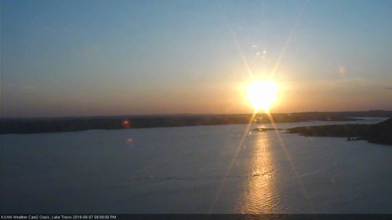 Lake Travis webcam, August 7, 2019 7:10 PM CT