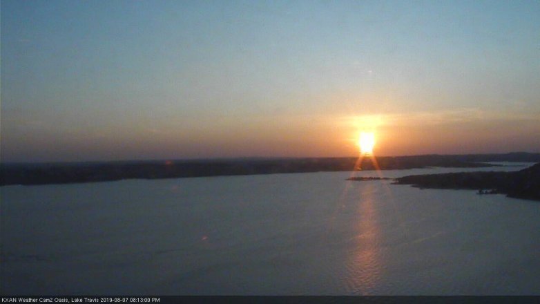 Lake Travis webcam, August 7, 2019 7:15 PM CT