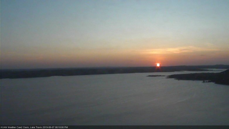 Lake Travis webcam, August 7, 2019 7:20 PM CT