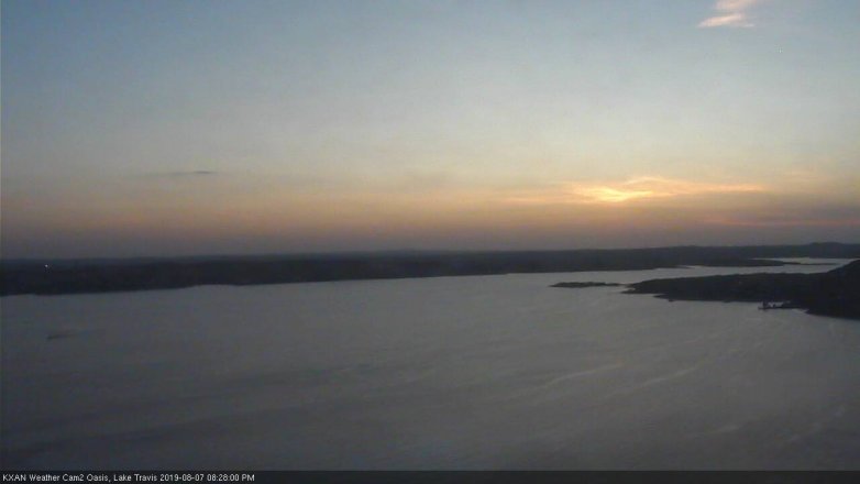 Lake Travis webcam, August 7, 2019 7:30 PM CT