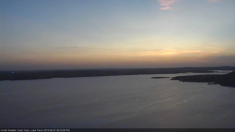 Lake Travis webcam, August 7, 2019 7:35 PM CT
