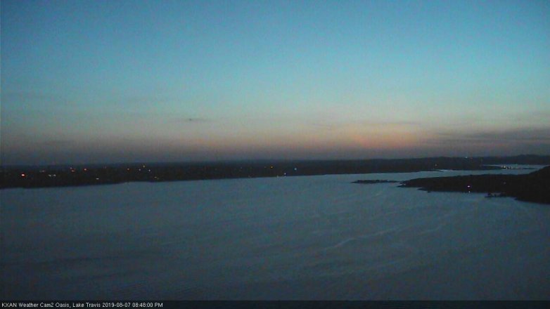 Lake Travis webcam, August 7, 2019 7:50 PM CT