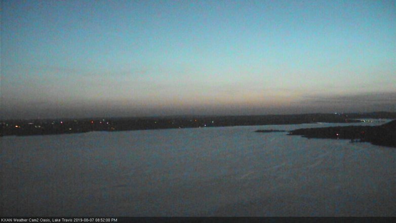 Lake Travis webcam, August 7, 2019 7:55 PM CT
