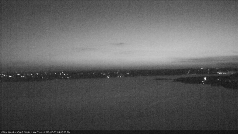 Lake Travis webcam, August 7, 2019 8:05 PM CT