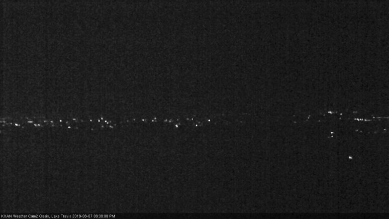 Lake Travis webcam, August 7, 2019 8:40 PM CT