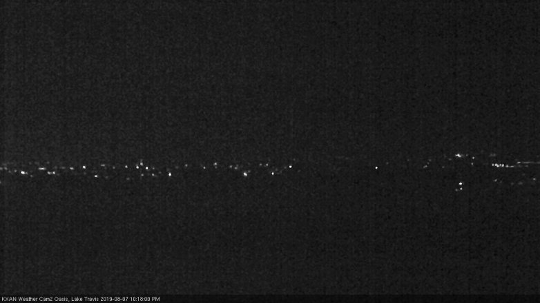 Lake Travis webcam, August 7, 2019 9:20 PM CT