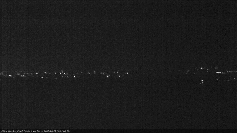 Lake Travis webcam, August 7, 2019 9:25 PM CT