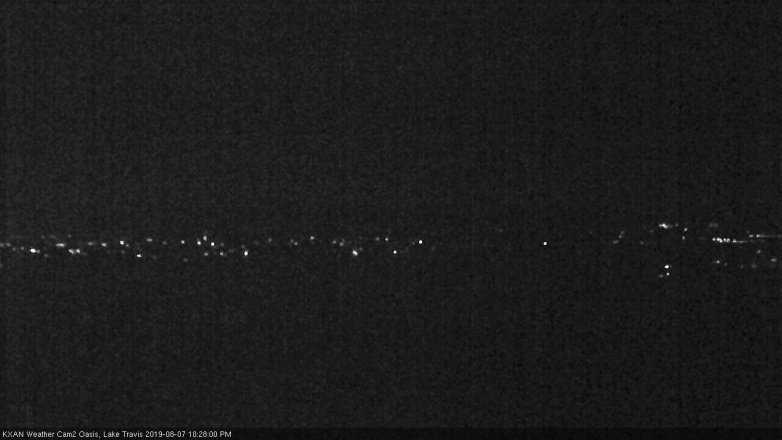 Lake Travis webcam, August 7, 2019 9:30 PM CT