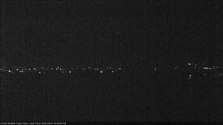 Lake Travis webcam, August 7, 2019 9:40 PM CT