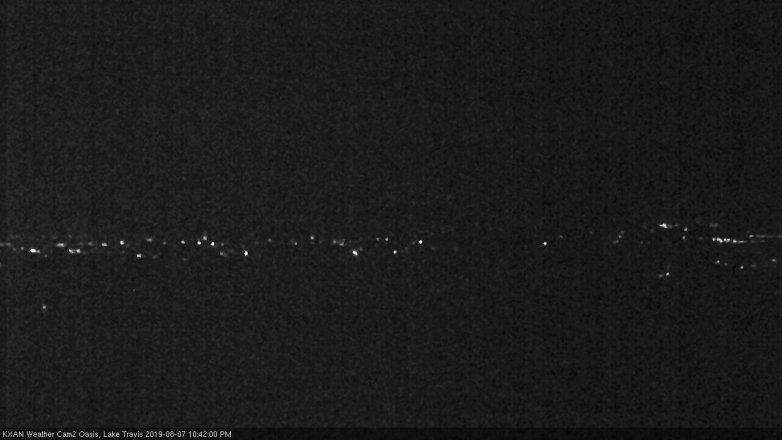 Lake Travis webcam, August 7, 2019 9:45 PM CT