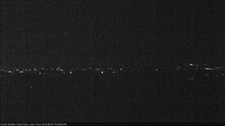 Lake Travis webcam, August 7, 2019 9:50 PM CT