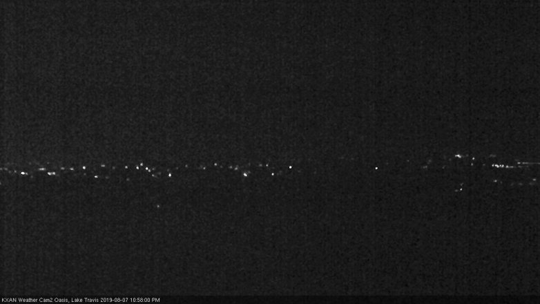 Lake Travis webcam, August 7, 2019 10:00 PM CT