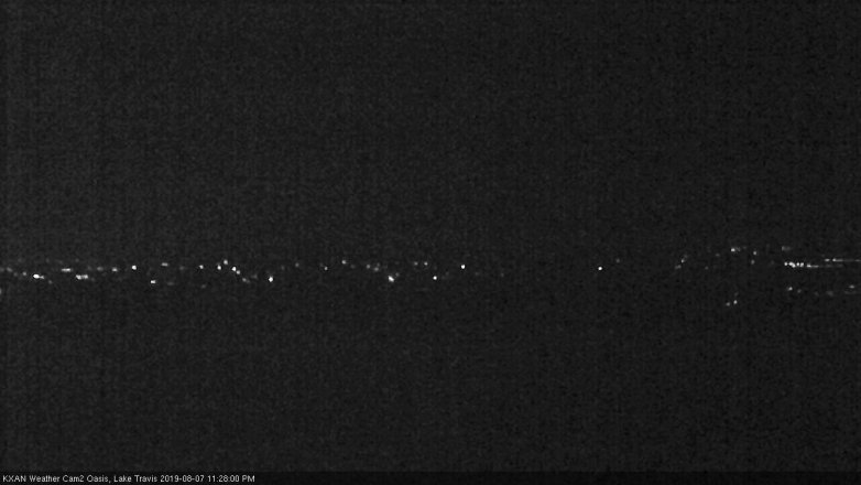 Lake Travis webcam, August 7, 2019 10:30 PM CT