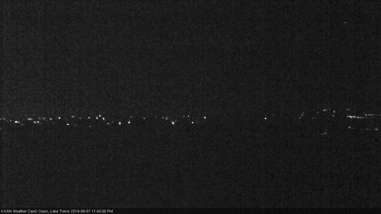 Lake Travis webcam, August 7, 2019 10:45 PM CT